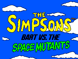 Simpsons, The - Bart vs. The Space Mutants (Europe) Title Screen